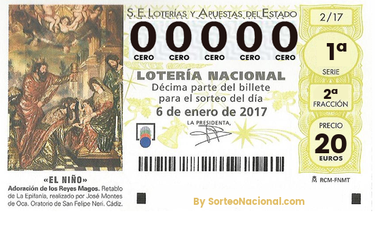 Décimo Lotería El Niño 2017; Décimos del Sorteo Extraordinario de Lotería de El Niño 2017